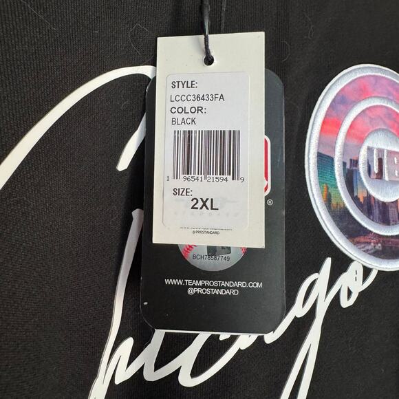 Pro Standard Chicago Cubs Sweatshirt Embroidered Crop Skyline City Scape 2XL NWT - Picture 5 of 10